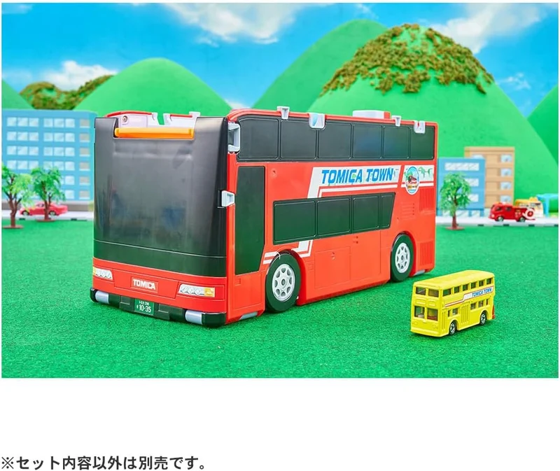 Tomica World Tomica Vehicle Town Großer, verwandelbarer Doppeldeckerbus Rotary (mit Tomica)