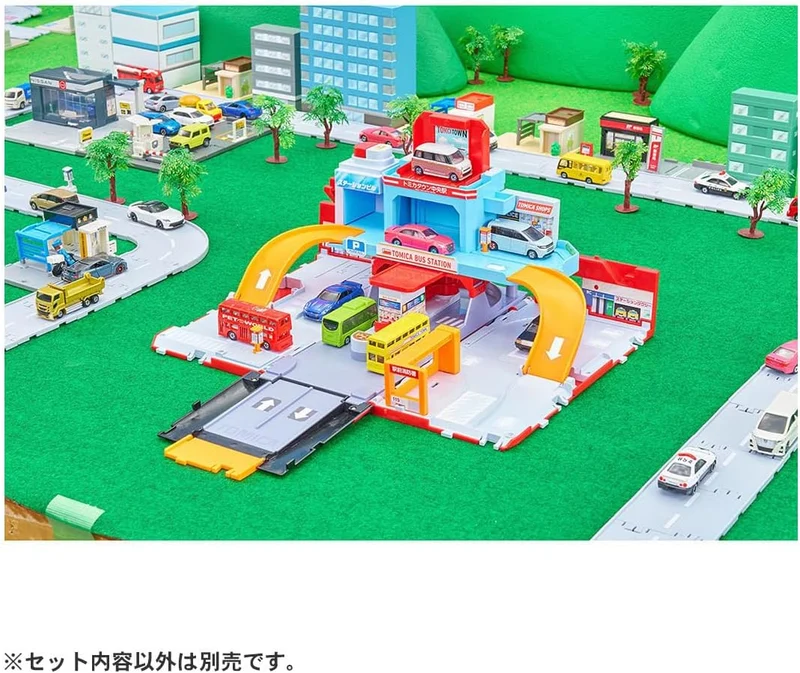 Tomica World Tomica Vehicle Town Großer, verwandelbarer Doppeldeckerbus Rotary (mit Tomica)