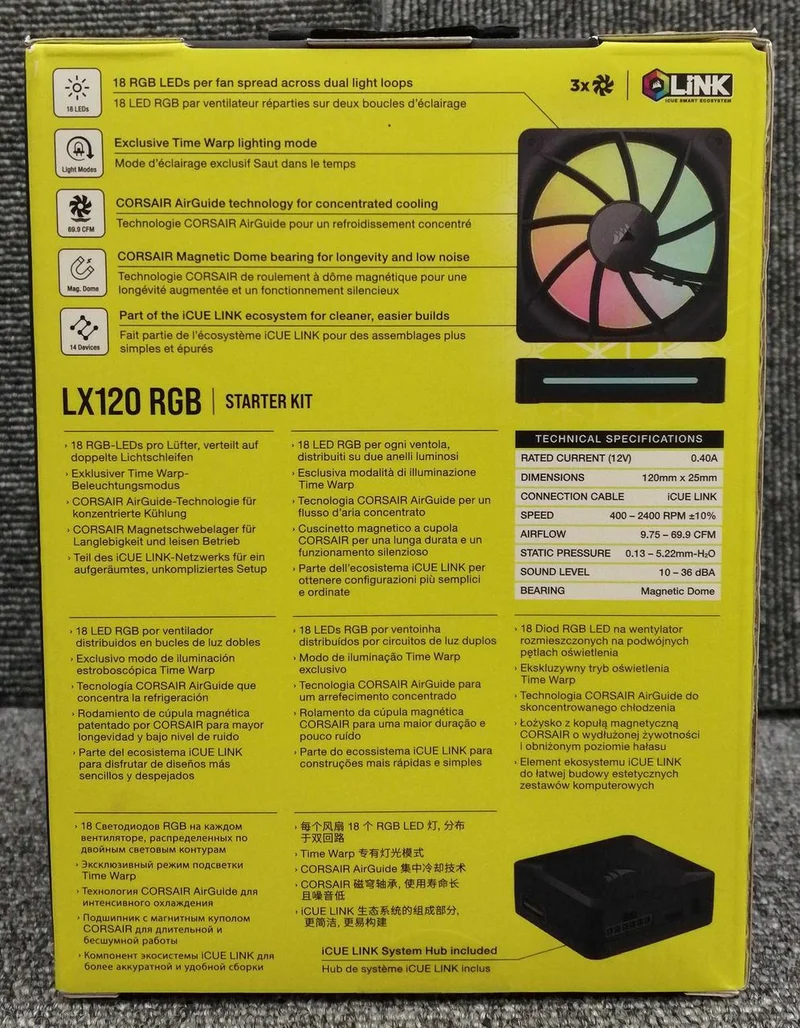 CORSAIR Gehäuselüfter LX120 RGB