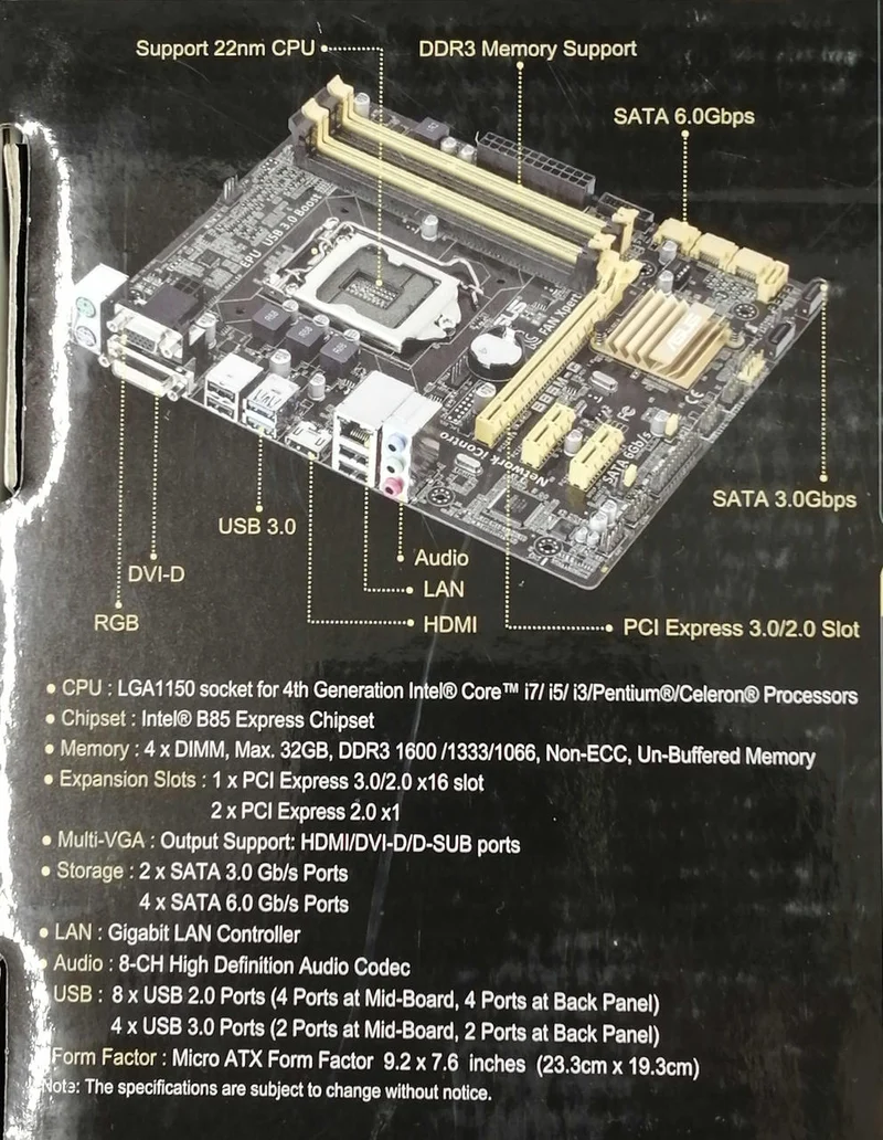 [SCHROTT] ASUS Mainboard B85M-G