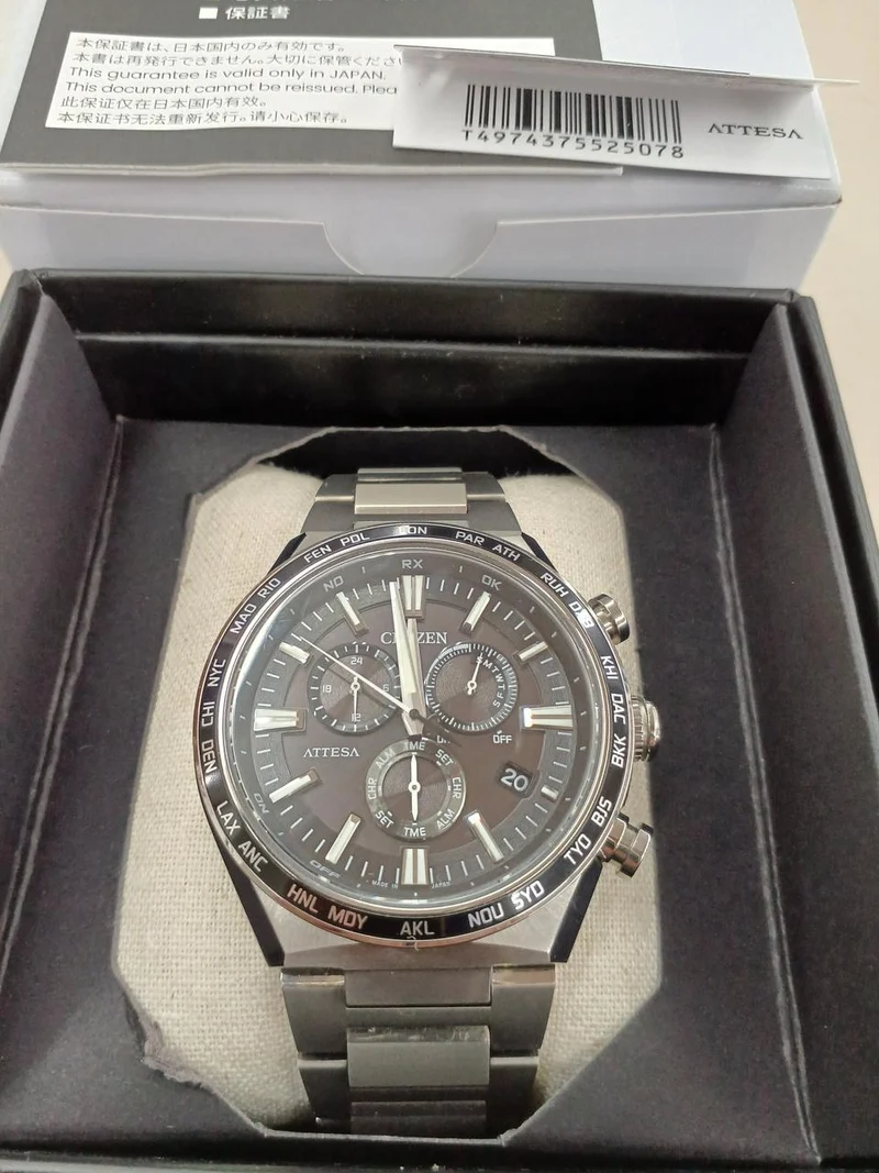 CITIZEN Funkgesteuerte Solar-Eco-Drive Armbanduhr E660-007C801