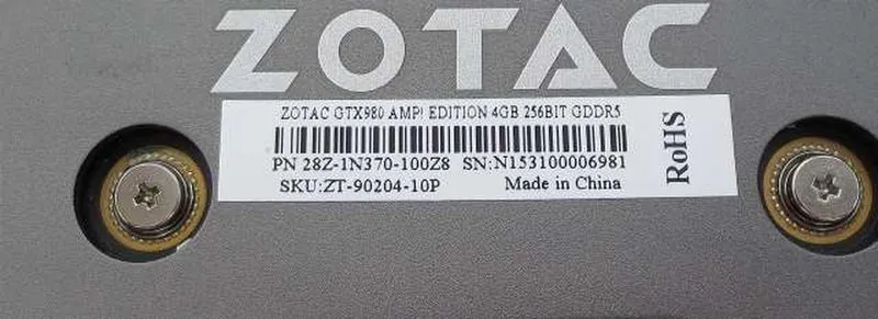 ZOTAC Grafikkarte: GTX 980 AMP! EDITION 4GB GDDR5