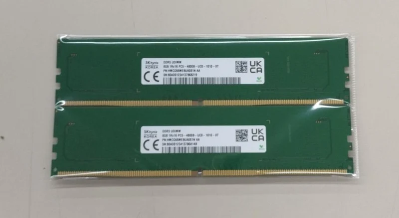 SK HYNIX DDR5-Speicher 8GB x2 PC5-4800B-SC0-1010-XT