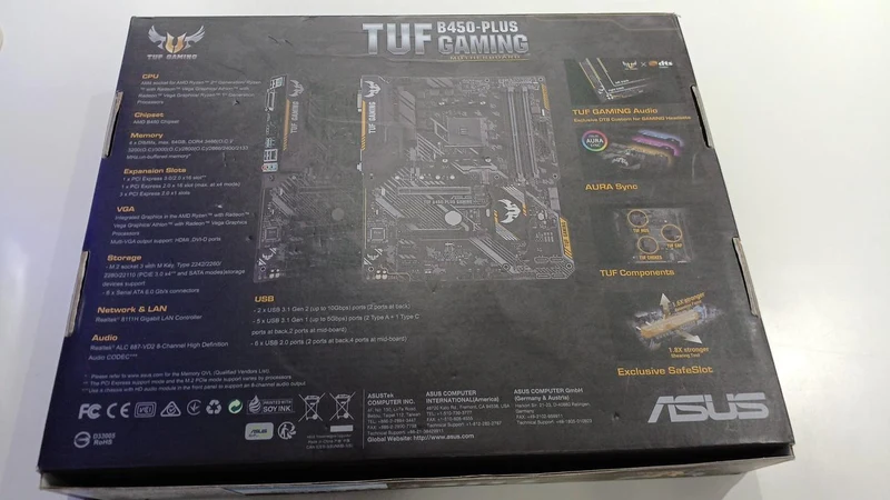 ASUS Motherboard TUF B450-PLUS GAMING