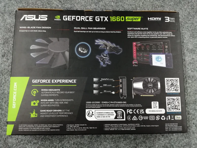 ASUS-Grafikkarte: PH-GTX1660S-O6G