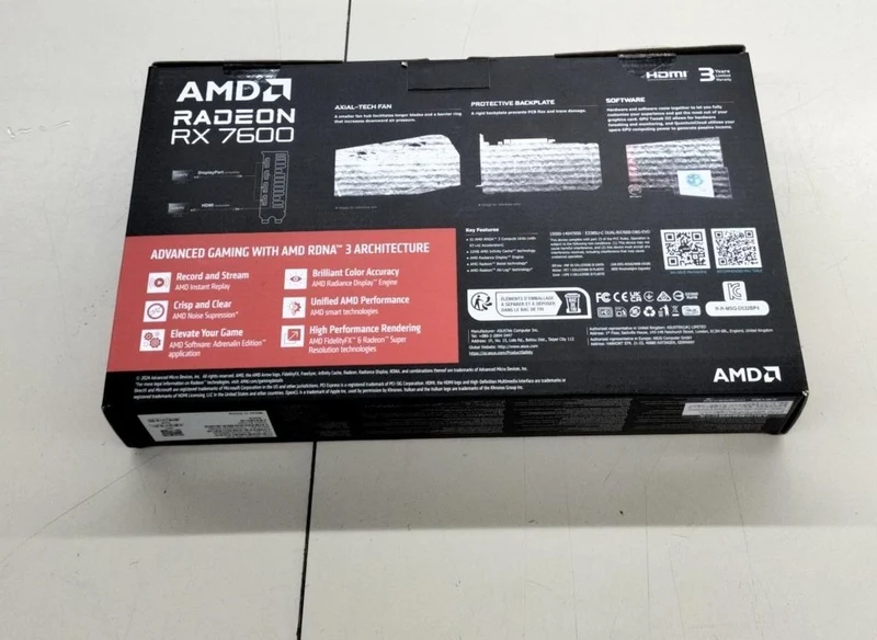 ASUS Grafikkarte: DUAL-RX7600-O8G-V2