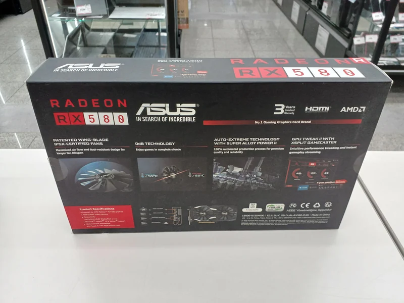 ASUS Grafikkarte DUAL-RX580-O4G