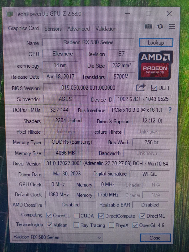 ASUS Grafikkarte DUAL-RX580-O4G