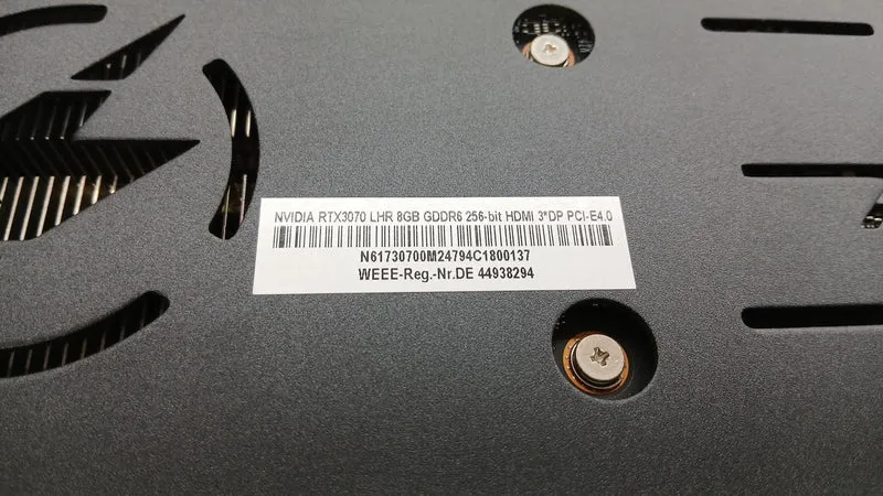 MANLI Grafikkarte RTX3070 LHR 8 GB