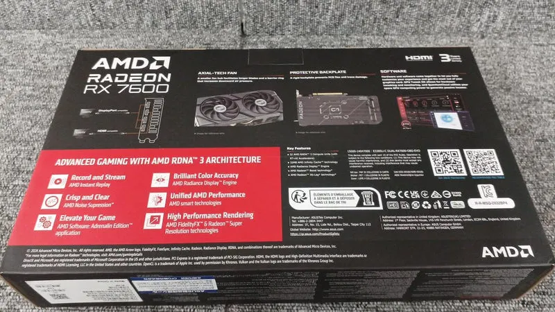 ASUS ungeöffnete Grafikkarte RADEON RX7600