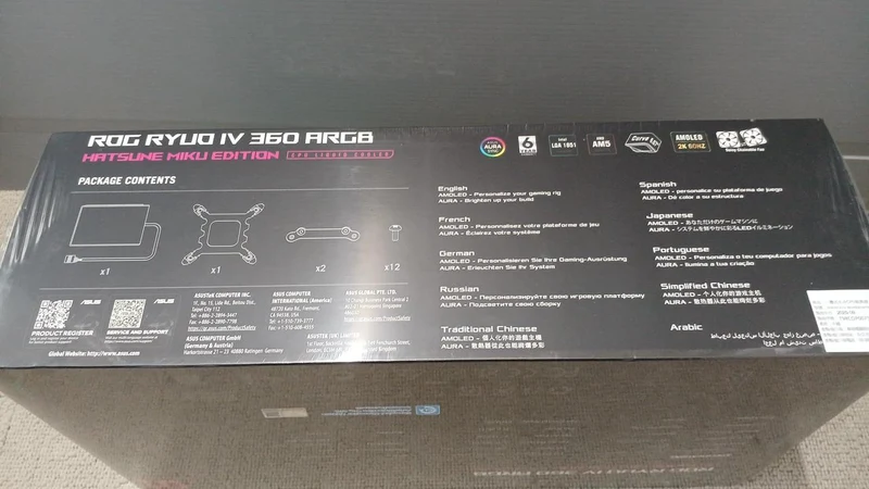 ASUS Simple Water-Cooled CPU Cooler ROG RYUO IV. 360ARGB HATSUNE MIKU
