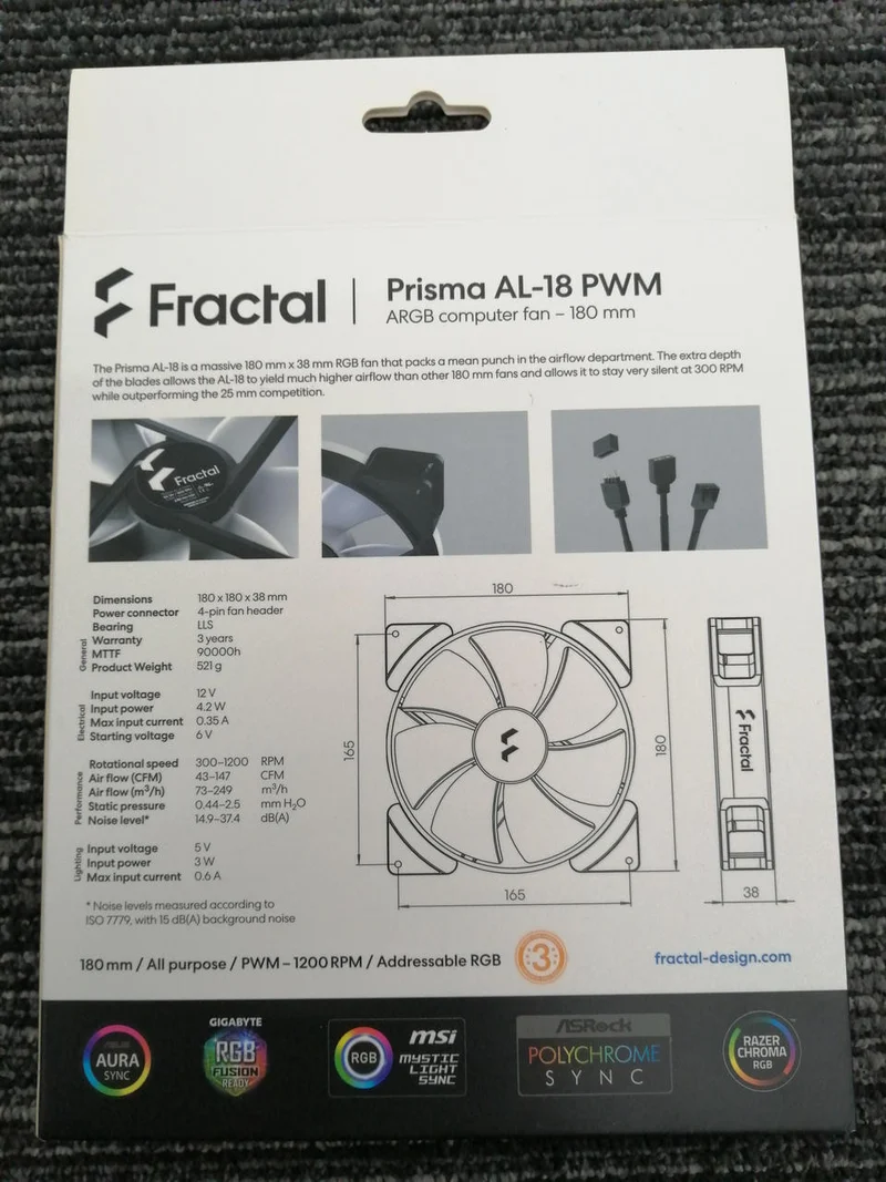 FRACTAL Gehäuselüfter PRISMA AL-18 PWM