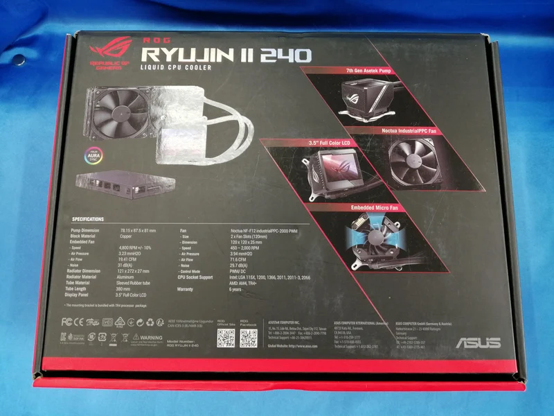 ASUS Wassergekühlter CPU-Kühler ROG RYUJIN II 240