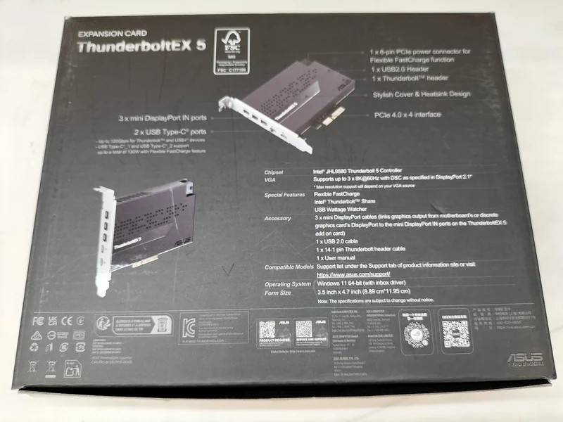ASUS-Schnittstellenkarte: THUNDERBOLT EX5