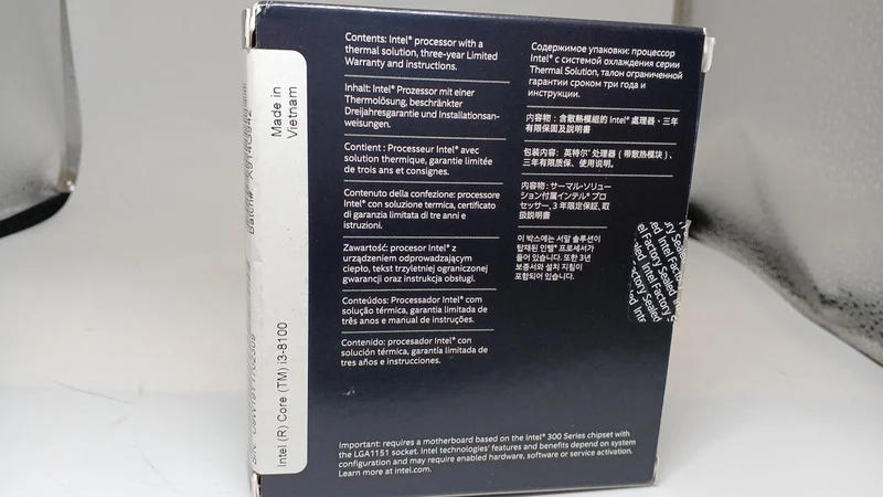 INTEL CPU-KERN I3-8100 LGA1151