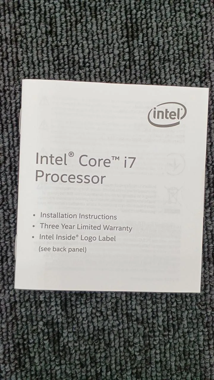 Intel CPU i7-9700K