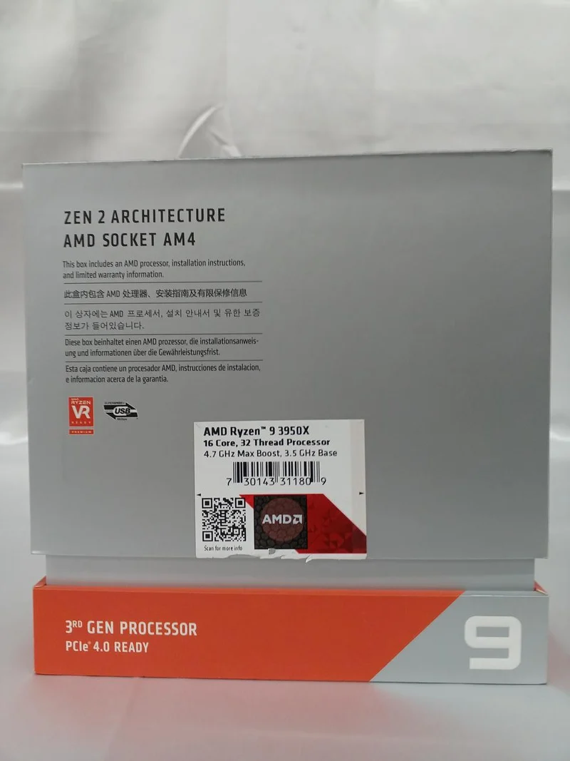AMD CPU Ryzen 9 3950X Box