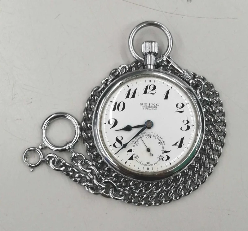 SEIKO Handaufzugs-/Mechanische Taschenuhr SEIKO PRECISION (15 Steine)