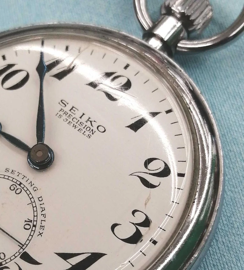 SEIKO Handaufzugs-/Mechanische Taschenuhr SEIKO PRECISION (15 Steine)