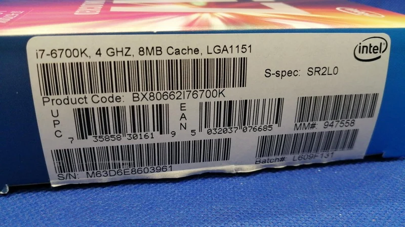 Intel Core i7-6700K CPU