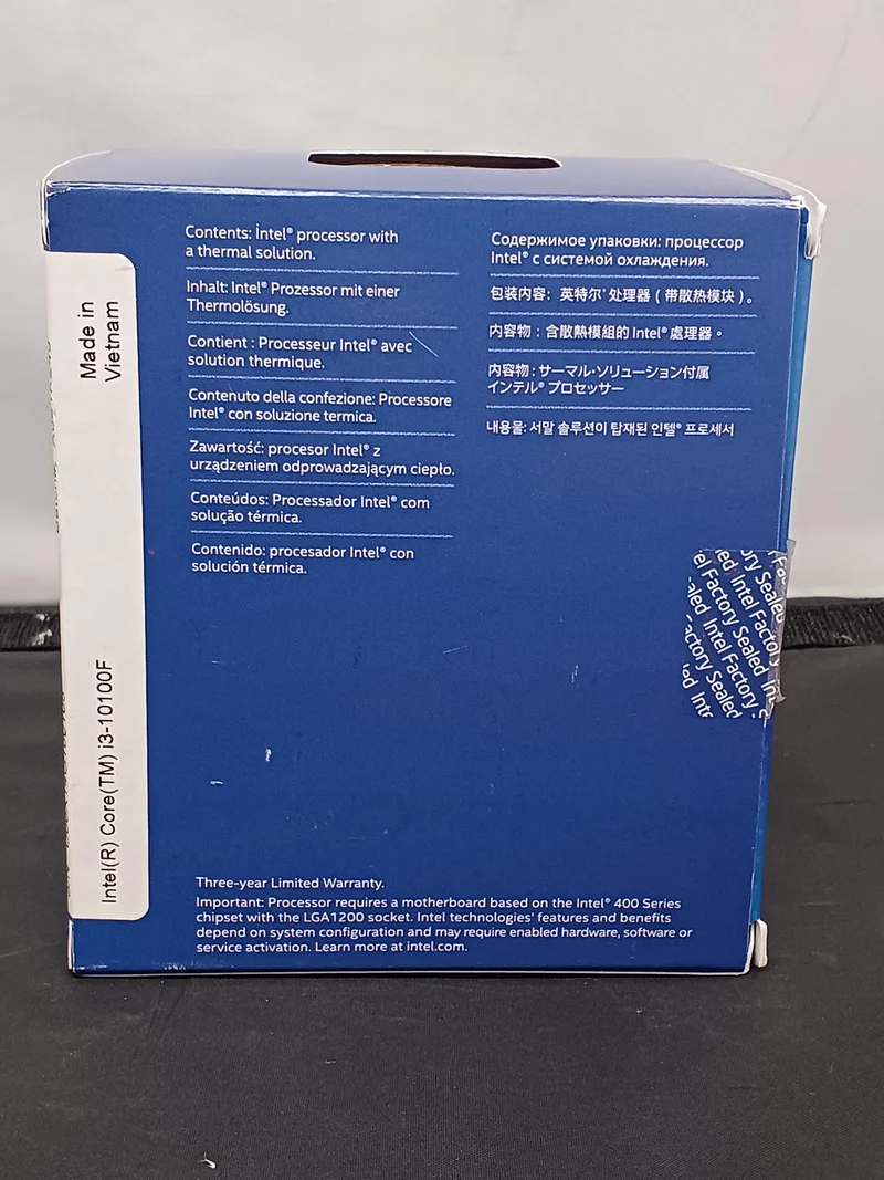 Intel CPU i3-10100F 3.60 GHz