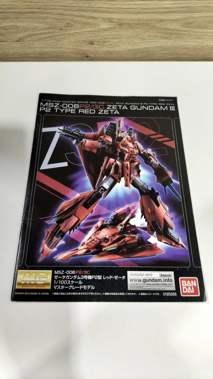 BANDAI MG 1/100 Zeta Gundam Einheit 3 ​​P2 Typ