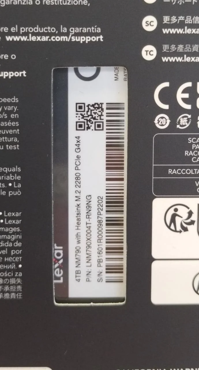 LEXAR SSD LNM790X004T-RN9NG