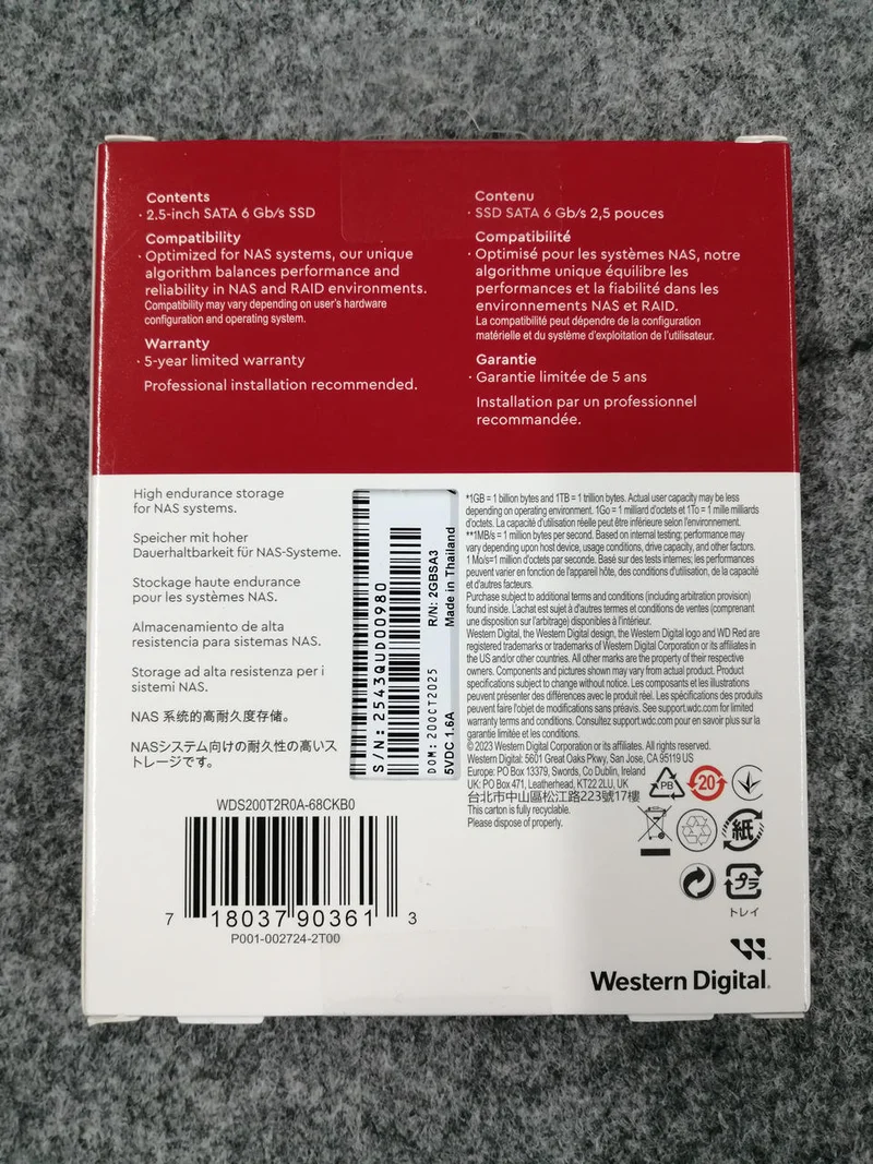 WESTERN DIGITAL 2.5-Zoll-SSD WDS200T2R0A-68CKB0