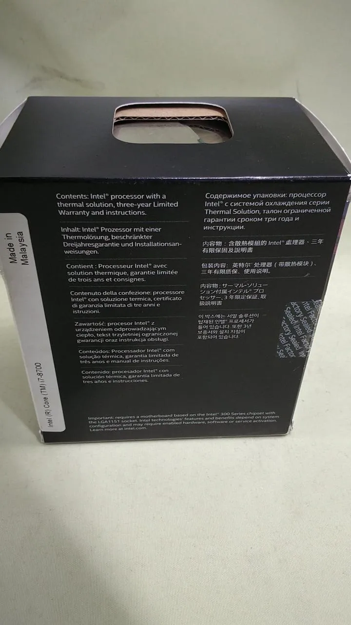 Intel Core i7-8700 CPU