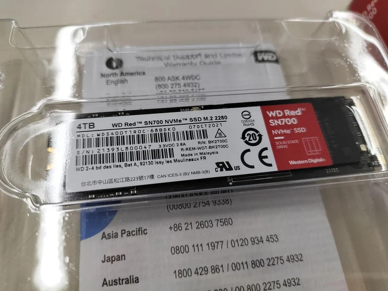 WESTERN DIGITAL M.2 SSD NVME WDS400T1R0C