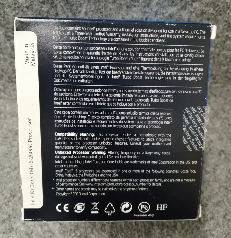 Intel CPU i5-2500K