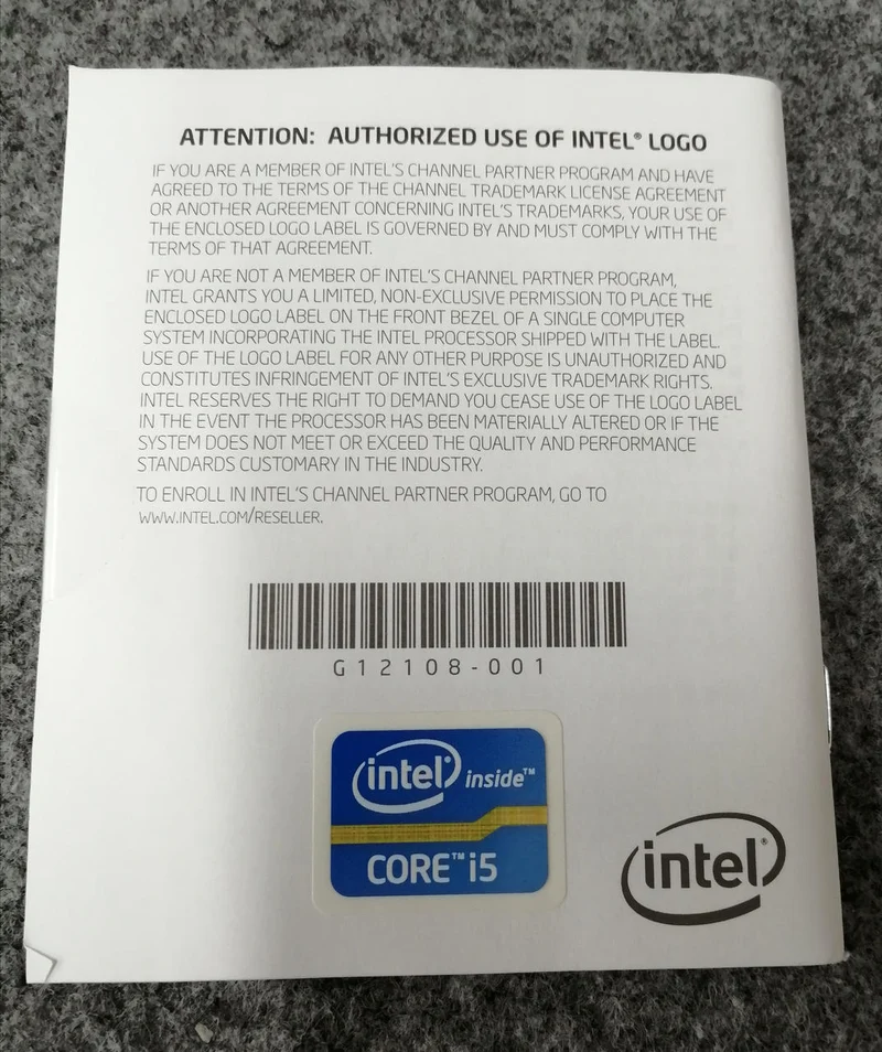 Intel CPU i5-2500K