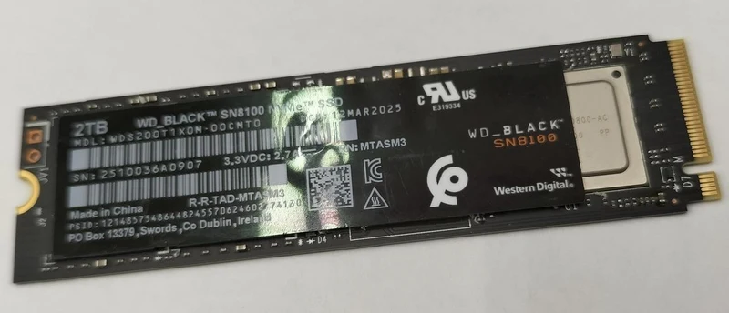 WESTERN DIGITAL M.2 SSD SN8100 2 TB