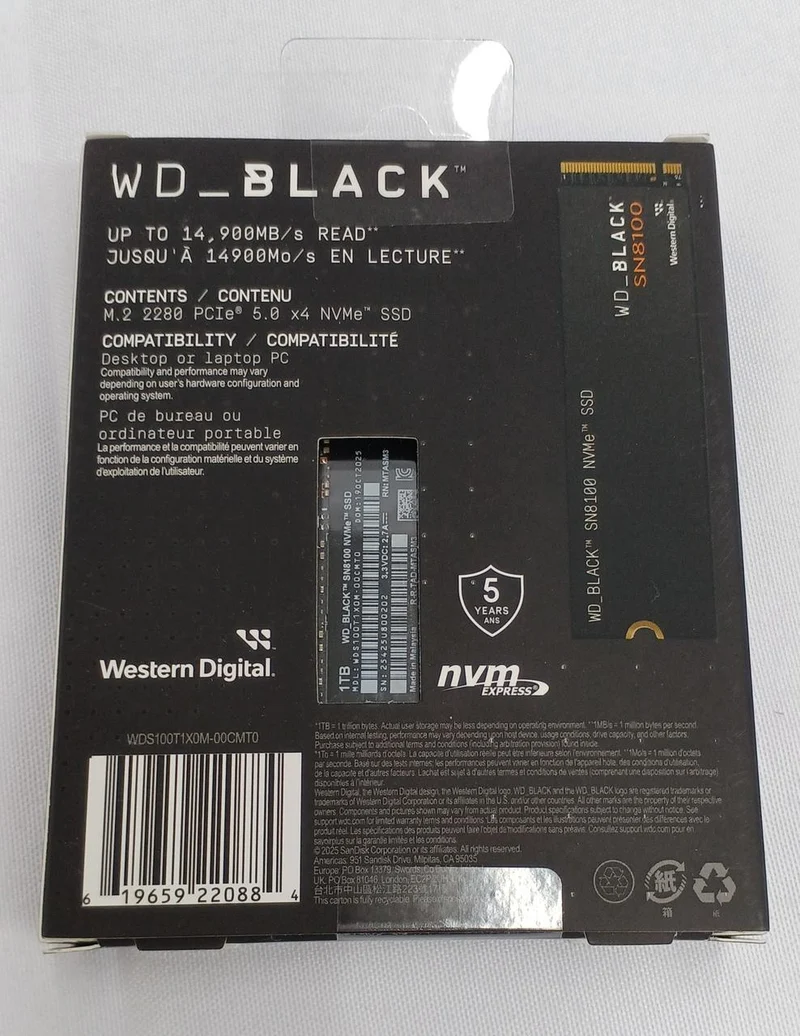 WESTERN DIGITAL M.2SSD WDS100T1XOM