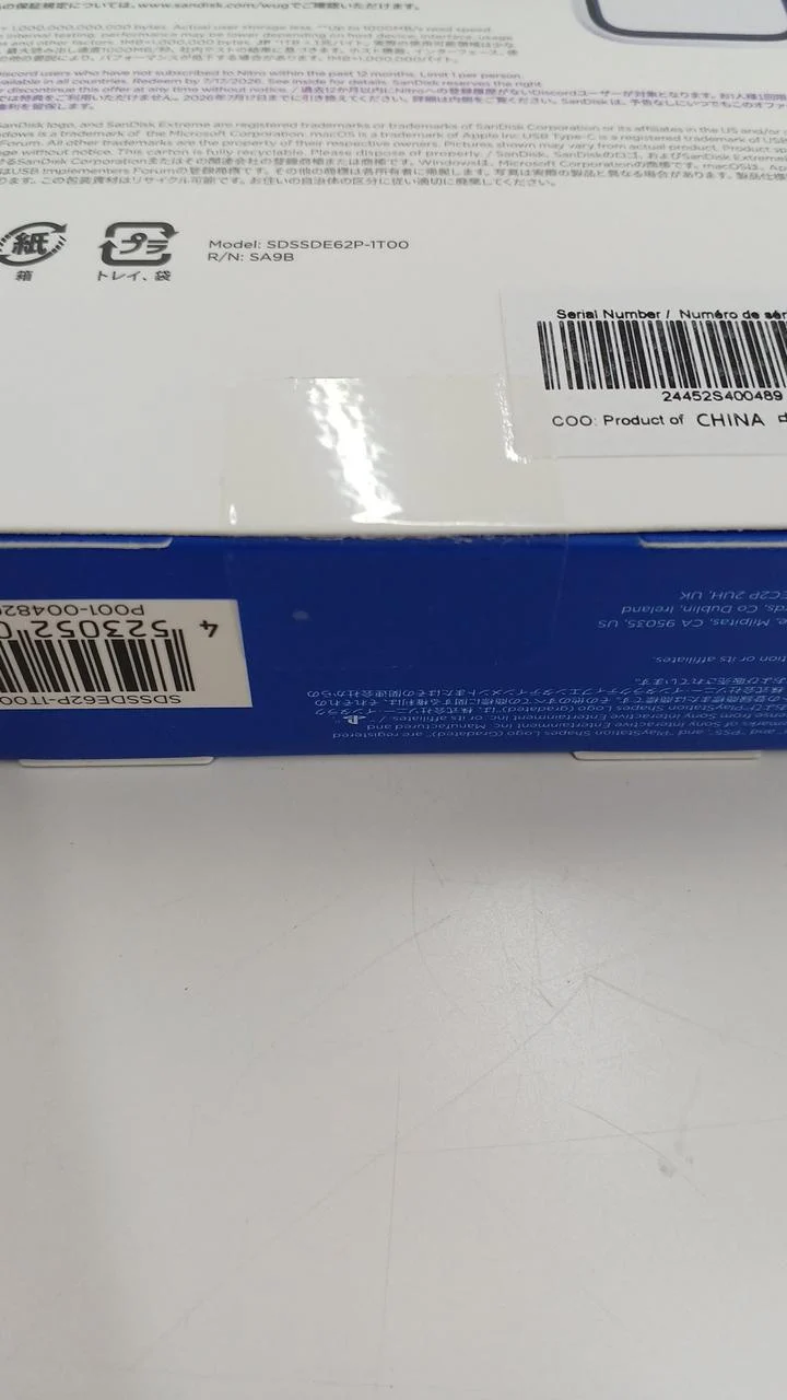 SANDISK Externe SSD SDSSDE62P-1T00-J25