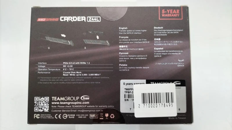 T-FORCE M.2 SSD Z44L