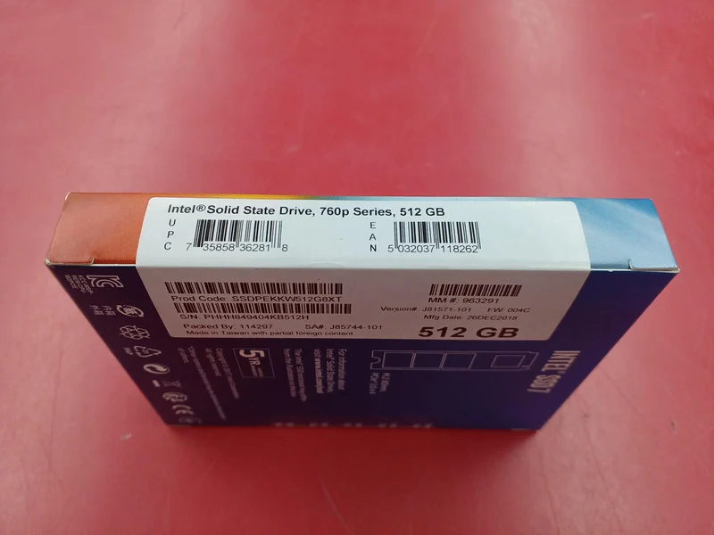 Intel SSD 512 GB SSDPEKKW512G8XT