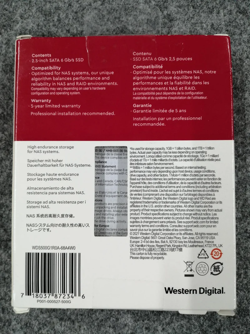 WESTERN DIGITAL 2.5-Zoll-SSD WDS500G1R0A
