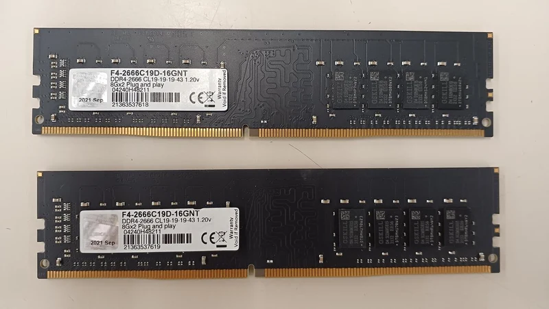 G.SKILL DDR4 F4-2666C19D-16GNT