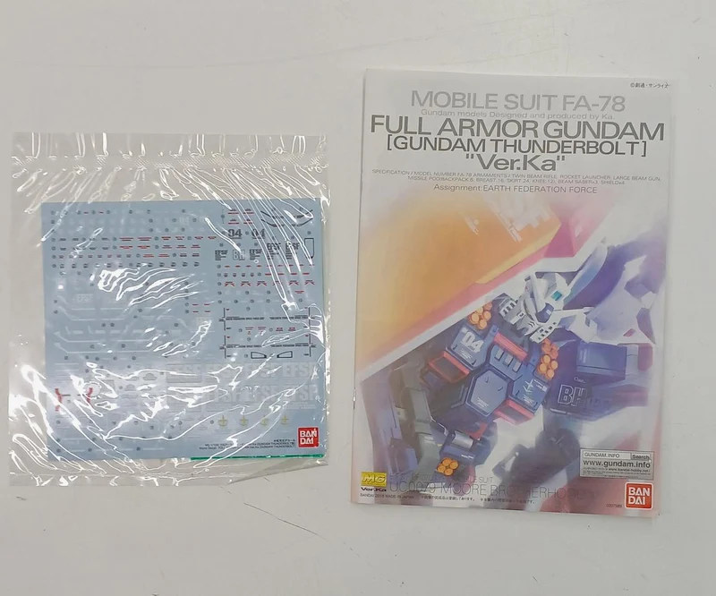BANDAI Gunpla 1/100 Full Armor Gundam VER.KA Half Mechani