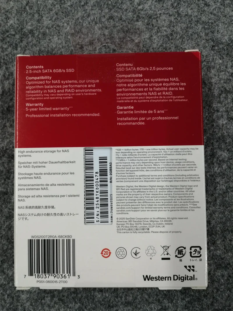 SANDISK Interne SSD 1 TB oder mehr WDS200T2R0A-68CKBO