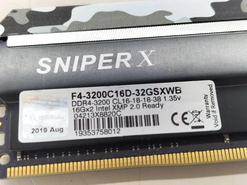 G.SKILL DDR4-Speicher 16 GB F4-3200C16D-32GSXWB
