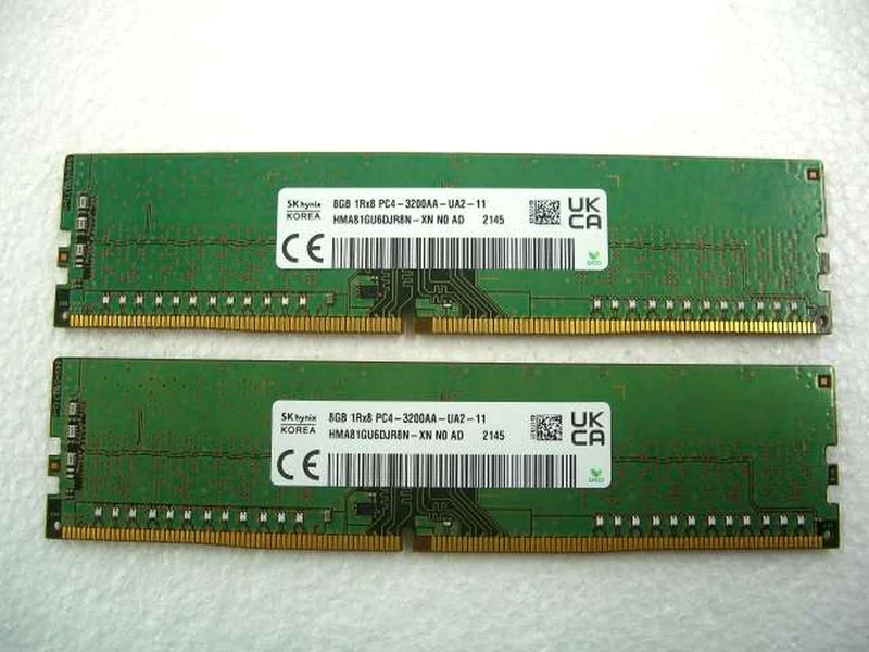 SK HYNIX DDR4-Speicher: 2 x 8 GB (insgesamt 16 GB) HMA81GU6DJR8N