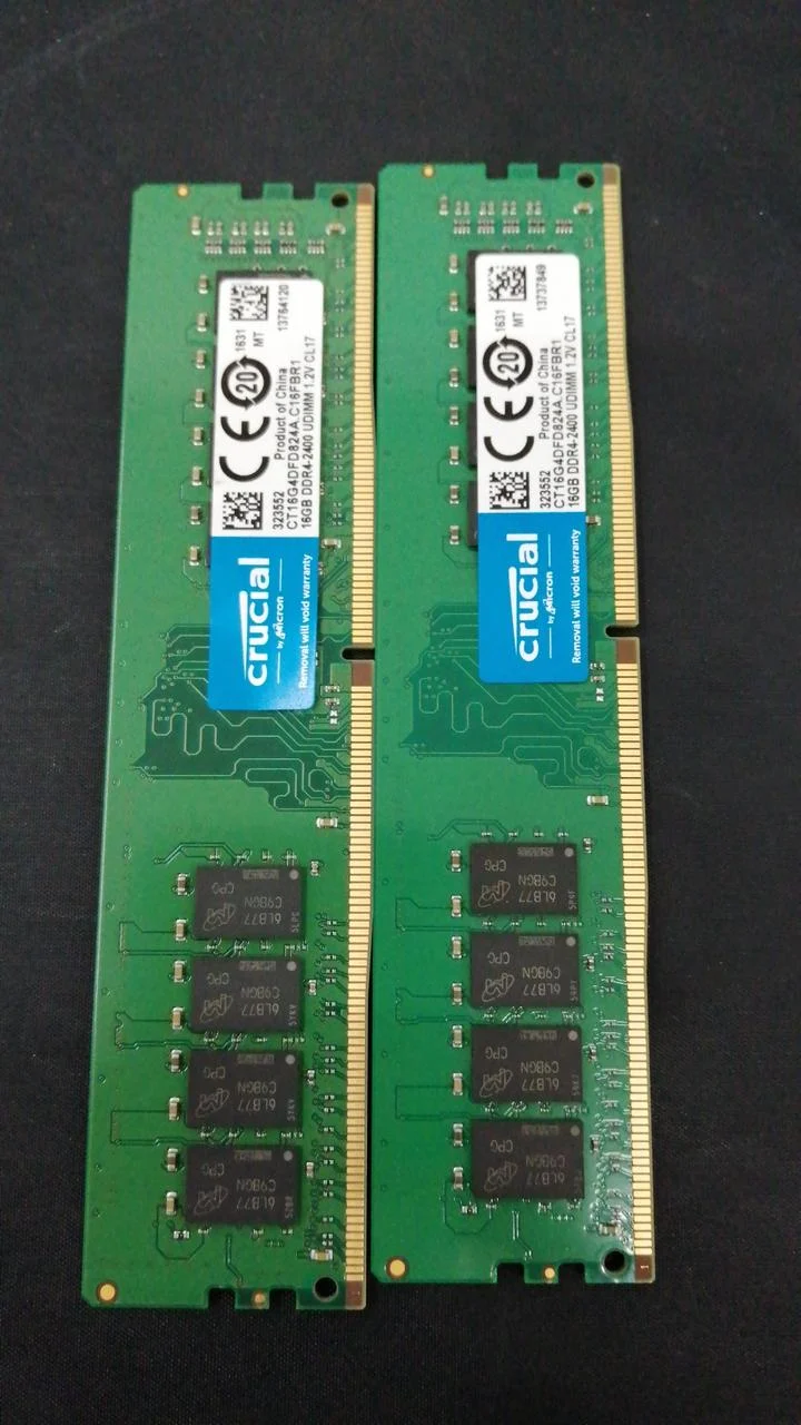 CRUCIAL DDR4-Speicher, 16 GB x 2 Riegel CT16G4DFD824A. C16FBR1
