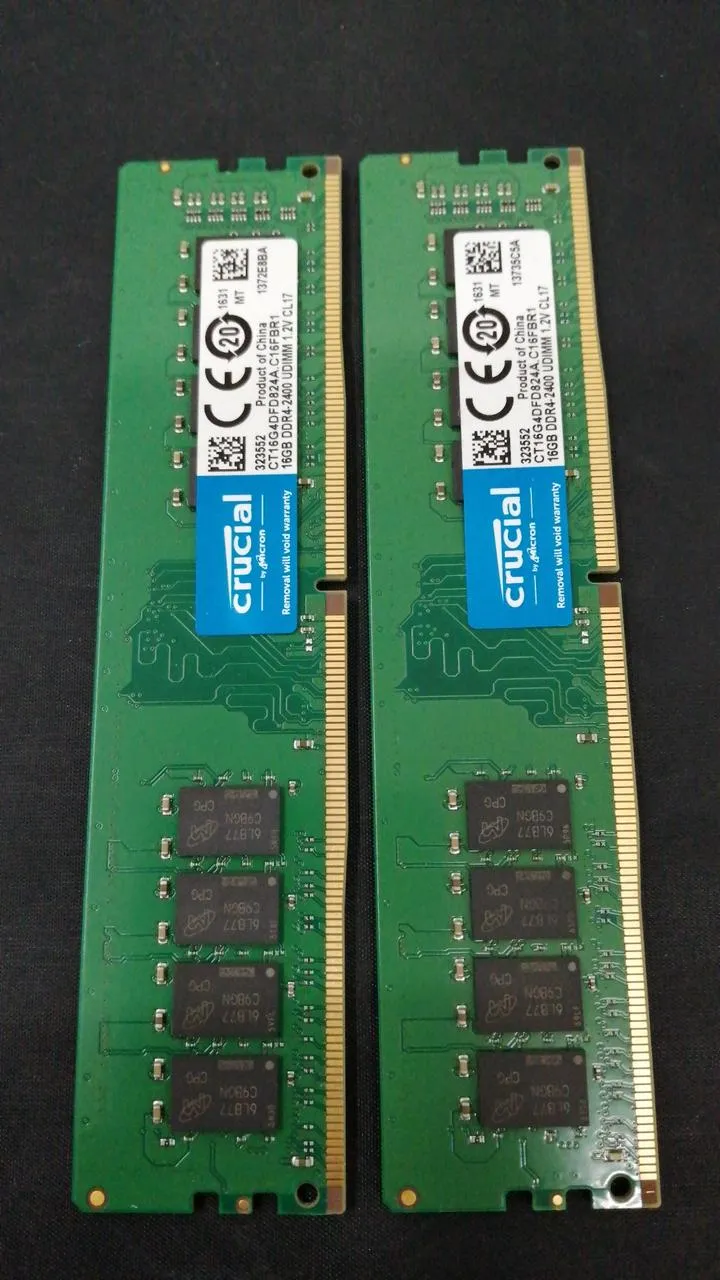 CRUCIAL DDR4-Speicher, 16 GB x 2 Riegel CT16G4DFD824A. C16FBR1