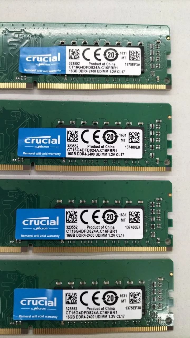 CRUCIAL Arbeitsspeicher: 16 GB x 4 CT16G4DFD824A. C16FBR1