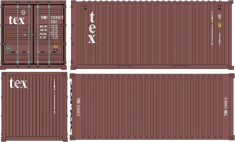 Fujimi 1/24 Auto NEXT Serie Nr. 1102 20 Fuß Trockencontainer tex