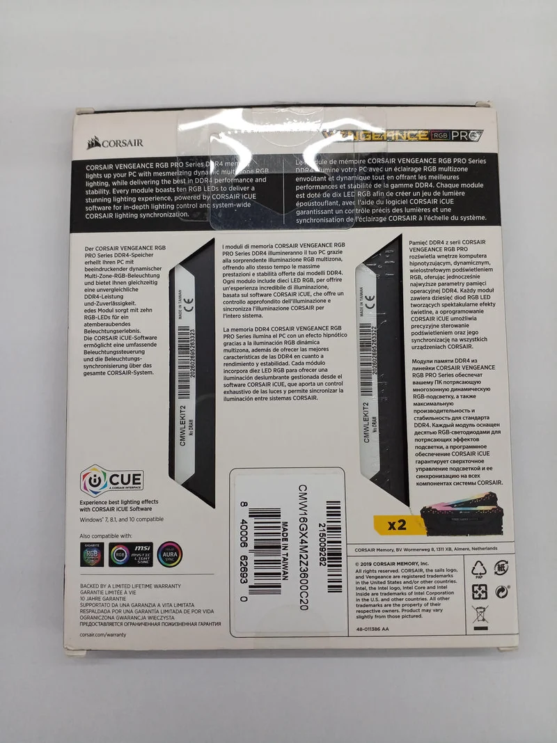 CORSAIR DDR4 2x8GB 16GB 3600MHz CMW16GX4M2Z3600C20
