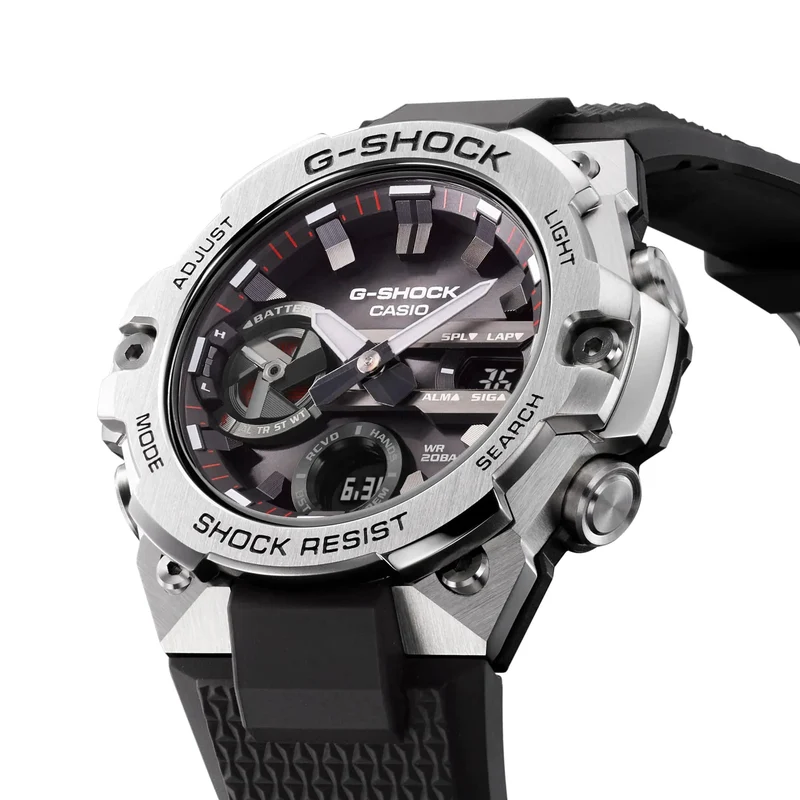 CASIO G-SHOCK G-STEEL Bluetooth-Uhr für Herren, Tough Solar, Edelstahl, GST-B400-1A [Parallelimport]