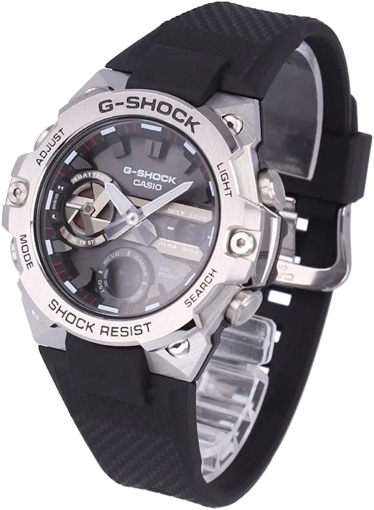 CASIO G-SHOCK G-STEEL Bluetooth-Uhr für Herren, Tough Solar, Edelstahl, GST-B400-1A [Parallelimport]